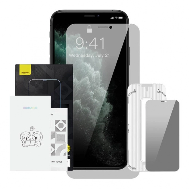 Baseus Crystal zasebnost zaščitno steklo za iPhone X/XS