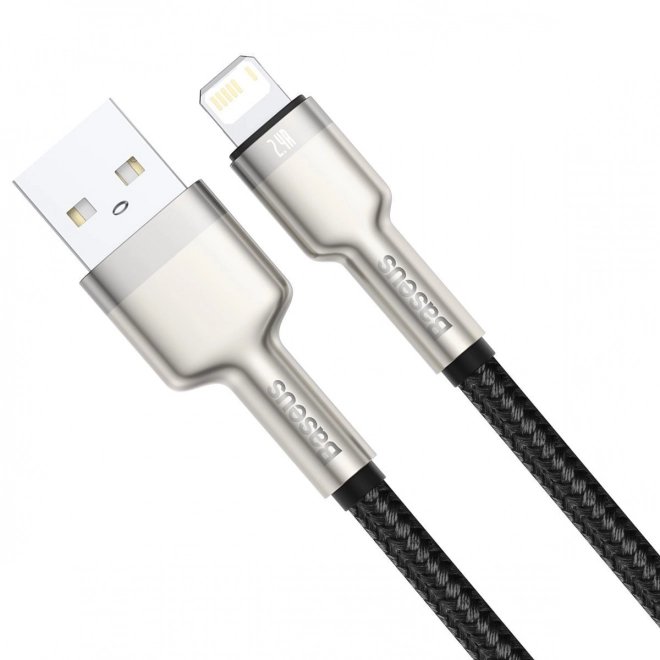 USB kabel za Lightning Baseus Cafule, 2,4A, 1m (črna)