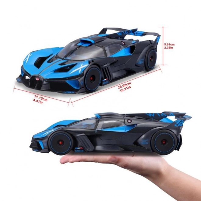 Model Bugatti Bolide modro/črna 1:18