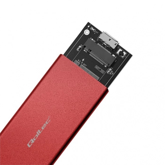 Ohišje | Reža za disk M.2 SSD | SATA | NGFF | USB 3.0 | Superspeed 5Gb/s | 2TB | Rdeča barva
