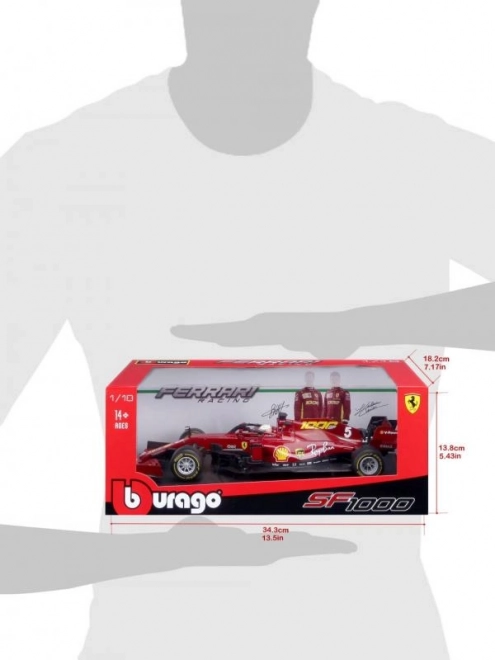 Kovinski model dirkalnika Ferrari SF1000 F1 2020 Tuscan GP Sebastian Vettel