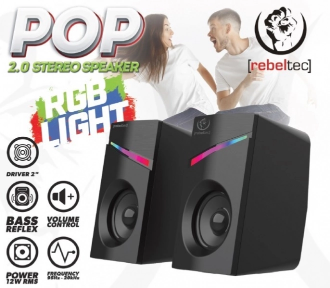 Stereo zvočniki 2.0 z LED osvetlitvijo