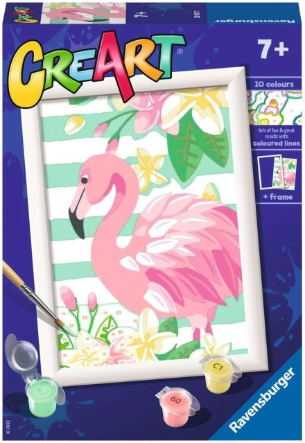 Kreativno slikanje po številkah: Rožnati flamingo 13x18 cm