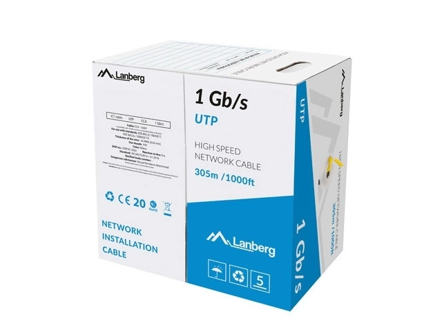 LAN kabel UTP 1 Gb/s 305 m CCA rumen