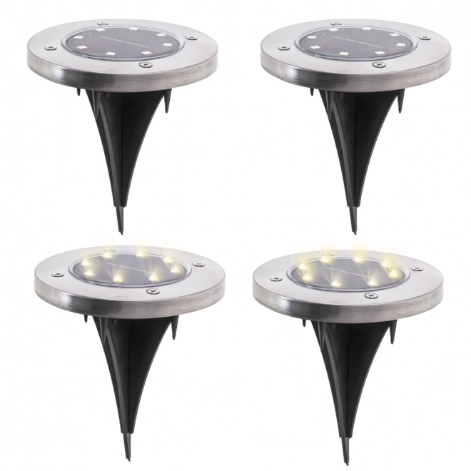 Vrtno solarno svetilo 8 LED 4 kosi - hladna bela