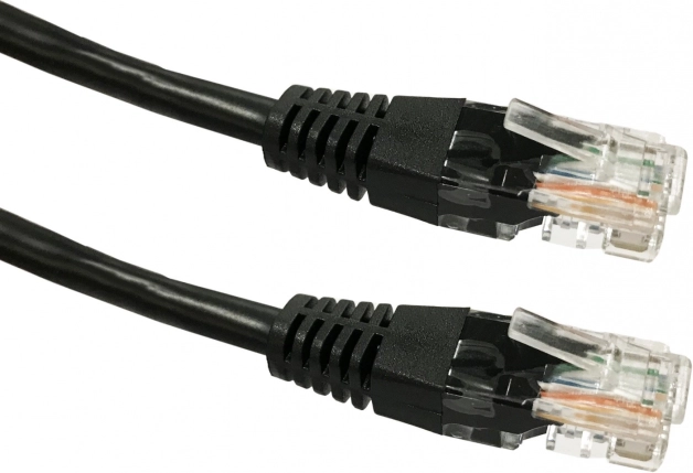 Patch kabel RJ45 UTP Cat 5e 1 m črn