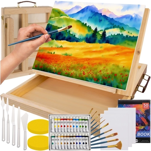 Umetniški slikarski set s kovčkom in stojalom