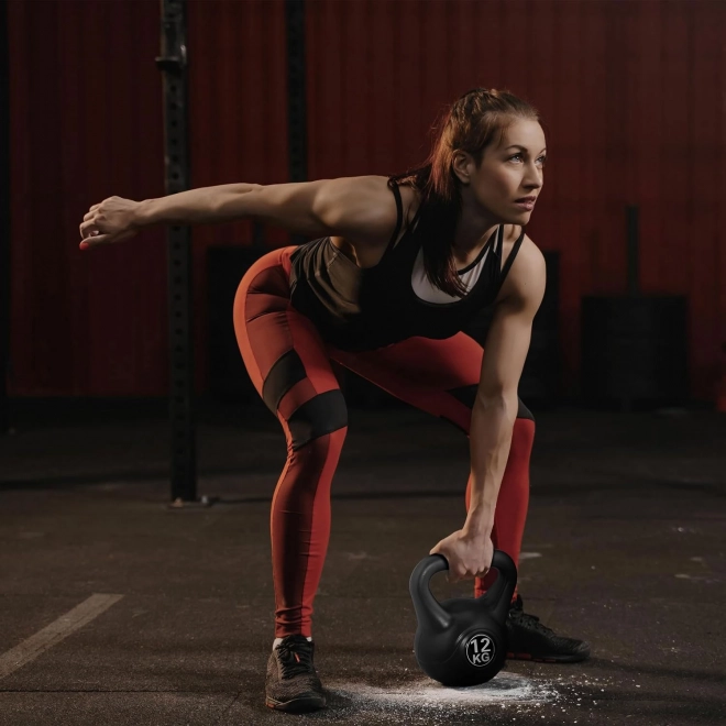 Kettlebell za vadbo črna - 12 kg