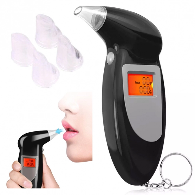 Tester alkohola z lcd in zamenljivimi nastavki