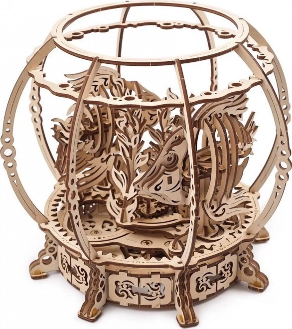 Ugears 3D lesena mehanska sestavljanka Mehanski akvarij