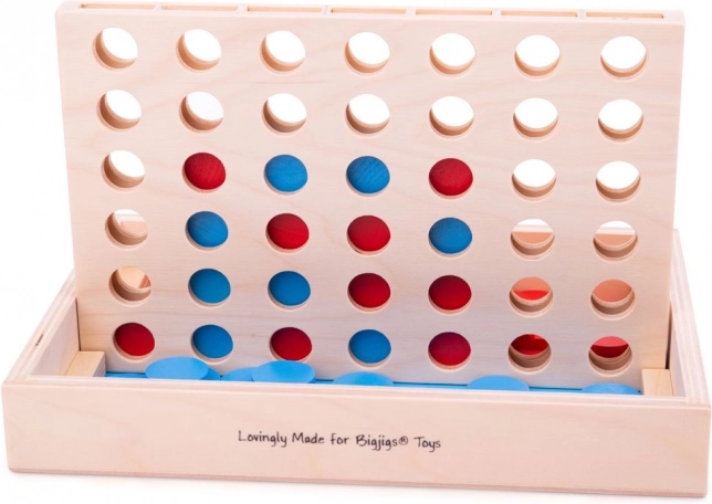 Lesena strateška igra štiri v vrsto BIGJIGS TOYS
