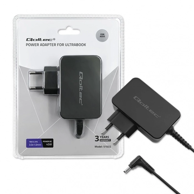 Polnilec Qoltec za prenosnike Asus 45W