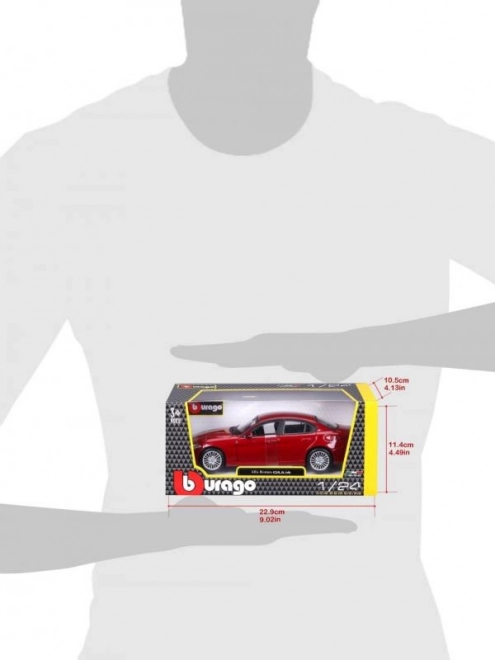 Bburago 1:24 Alfa Romeo Giulia (2016) Metalik rdeča 18-21080