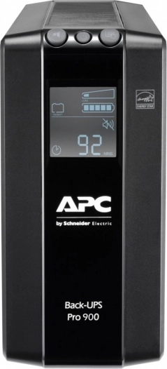 Zasilnik brezprekinitvenega napajanja APC Back-UPS Pro 900 VA z AVR in LCD, 6x C13