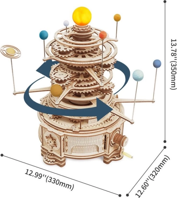 RoboTime 3D lesene mehanske sestavljanke Planetarij