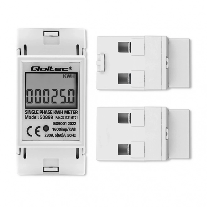 Enofazni elektronski števec električne energije | DIN letev | 230V | LCD | 2P