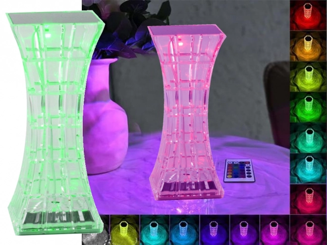 Kristalna nočna svetilka z RGB LED in daljinskim upravljanjem
