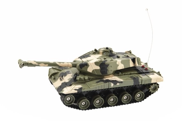 Tank RC plast 27cm 27MHz na baterije + polnilni paket z zvokom v škatli 37x17x19cm