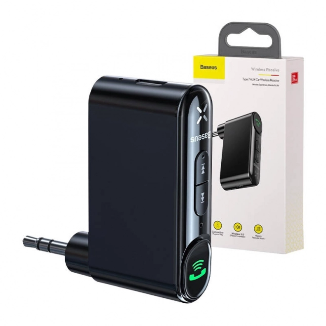 Baseus Qiyin AUX sprejemnik Bluetooth za avto črn