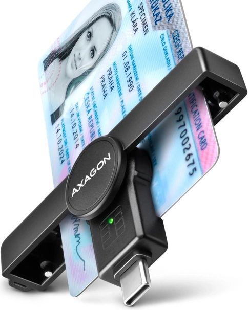 Žepni čitalnik kartic AXAGON PocketReader USB-C