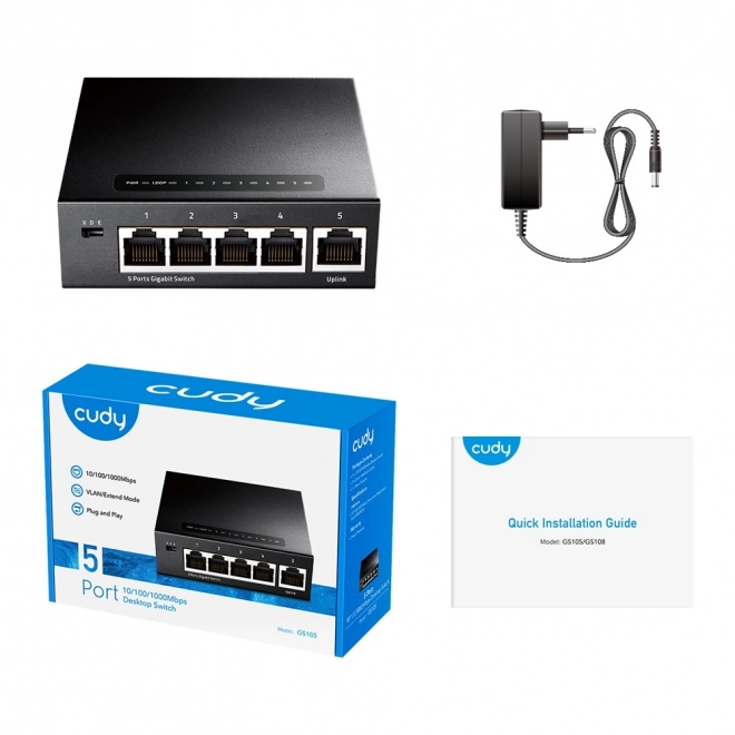 Gigabitno stikalo GS105 5-portno