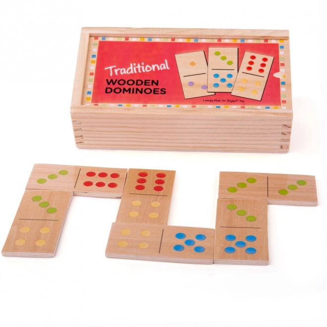 Bigjigs Toys Leseno klasično domine