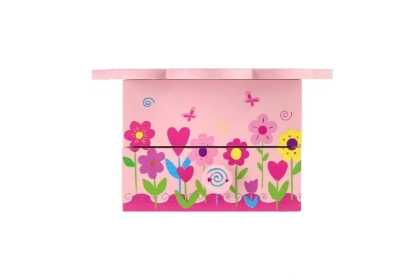 Omarica za nakit Princess les glasbena cvet predal 14,5x8x14,5cm
