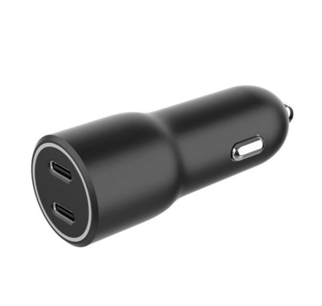 Avtopolnilec z 2x USB-C PD 40W črna