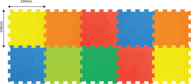 Mehki gradbeni bloki 10 kosov 32 × 32 cm