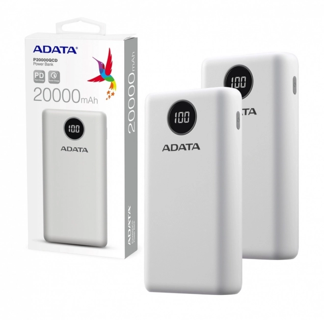 Powerbanka P20000QCD 20000mAh bela QC/PD