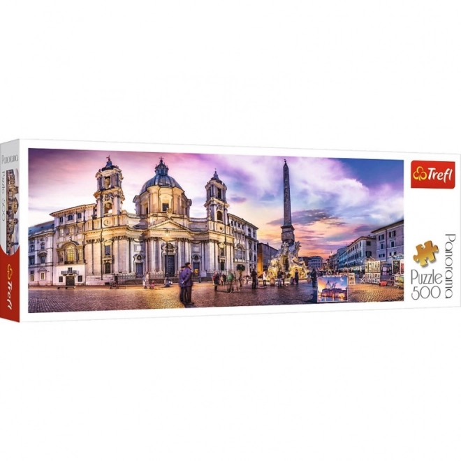 Sestavljanka 500 delov panorame - Piazza Navona, Rim