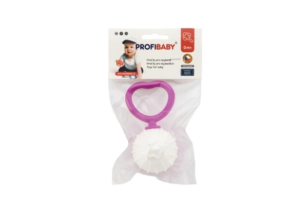 Ropotuljica krog retro plastika 18cm premer 5cm mešanica barv v vrečki 0m+