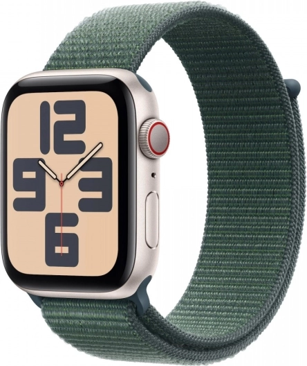 Ura SE GPS + Cellular 44 mm aluminij lunin sij z gozdnim športnim paščkom