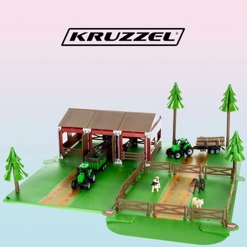 Kmetija z živalmi + 2 traktorja s prikolico