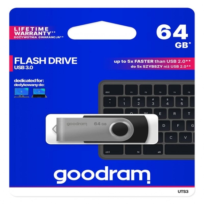 Pendrive GOODRAM Twister 64GB USB 3.0 modra