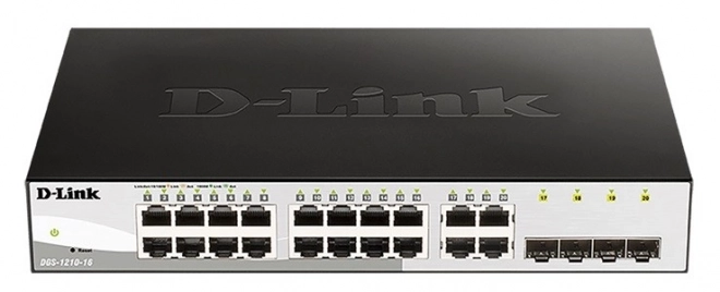 Gigabitno stikalo D-Link DGS-1210-16 s 16 GE vrati in 4 SFP