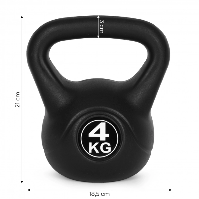 Kettlebell za vadbo črna - 4kg