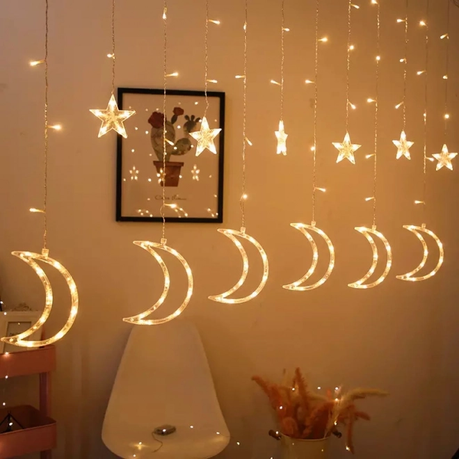 Dekorativna LED razsvetljava Luna in Zvezde 96 LED