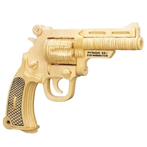 Woodcraft Lesena 3D sestavljanka pištola S&W