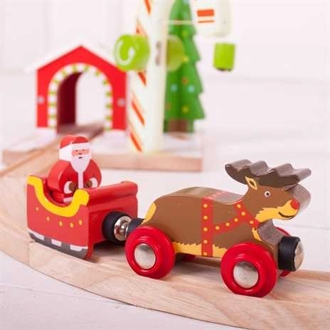 Bigjigs Rail Božičkova sprega + tirnica