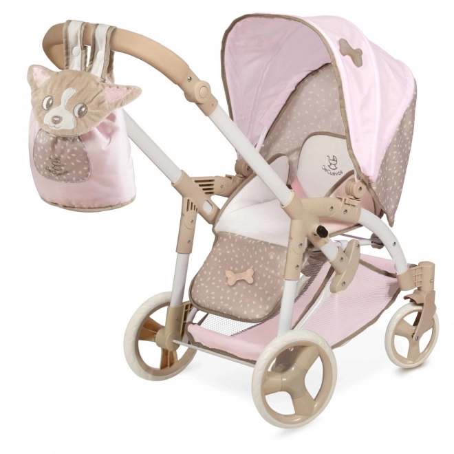 DeCuevas 81643 Zložljiv voziček za punčke 3 v 1 s prenosno torbo DIDI 2021 - 75 cm