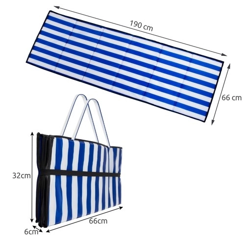 Zložljiva podloga za plažo na prodnatih plažah