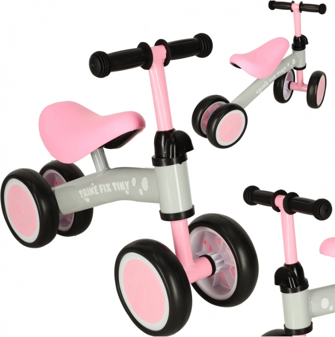Poganjalec TRIKE FIX TINY za otroke, štirikolesni – Rožnata