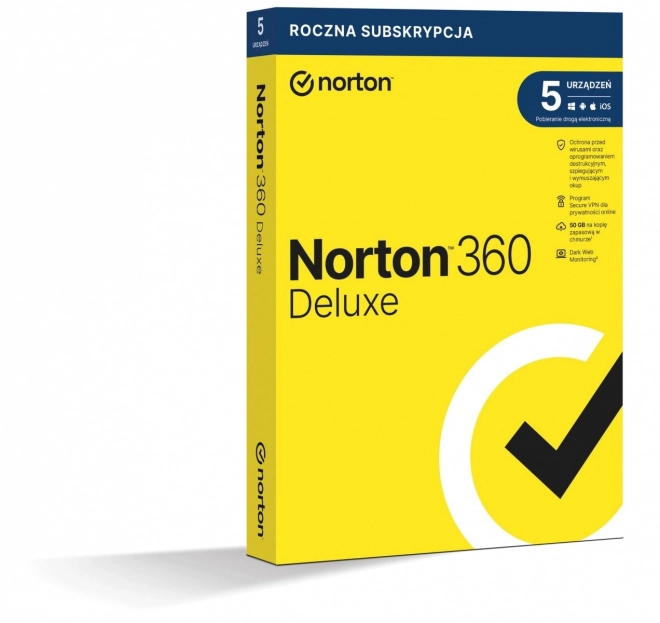 Norton 360 Deluxe - 50GB shranjevanja na 1 leto za 5 naprav
