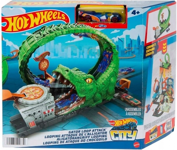 Hot Wheels tematski set Krokodilja zanka