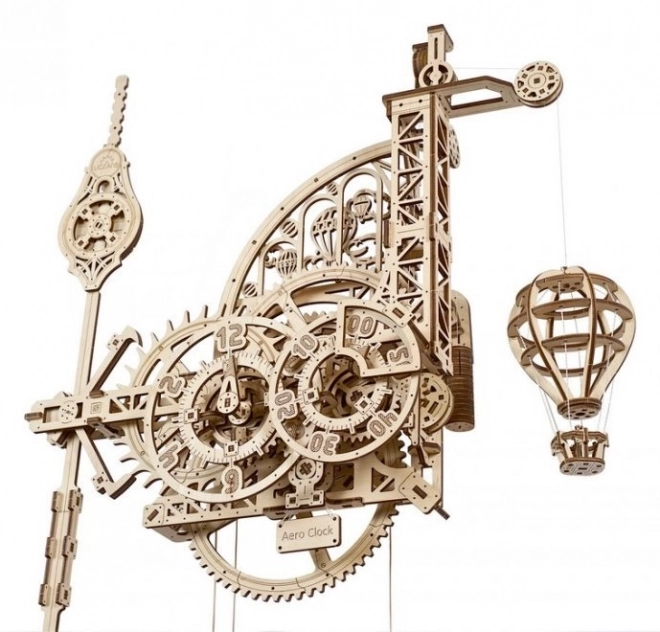 Ugears 3D lesena mehanska sestavljanka Stenske ure Aero