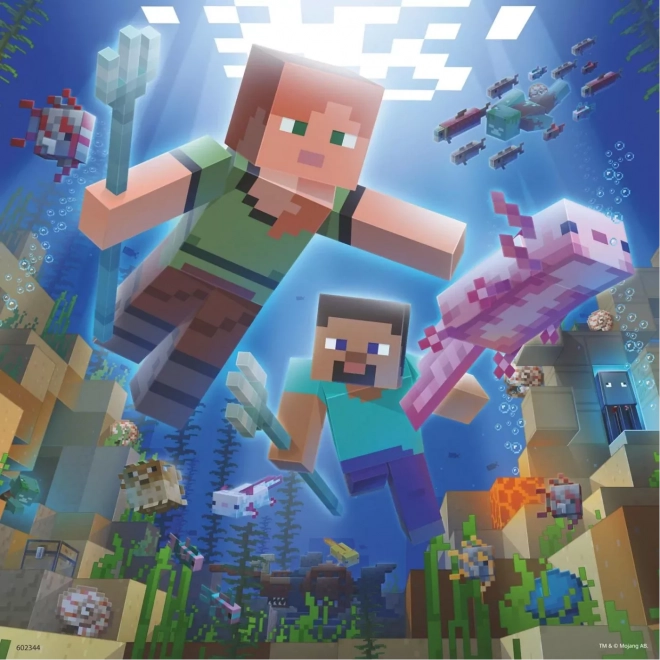 Sestavljanka Ravensburger Minecraft Biomi 3x49 kos
