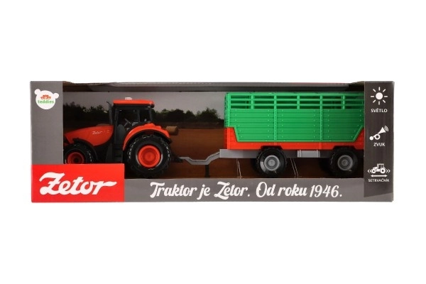 Traktor Zetor s prikolico s svetlobnimi in zvočnimi učinki - 36 cm