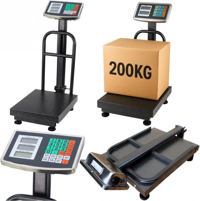 Elektronska platformna tehtnica 200 kg z zaslonom LCD