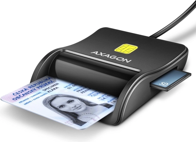 čitalnik kartic Axagon CRE-SM3SD USB s podporo za SD/microSD/SIM